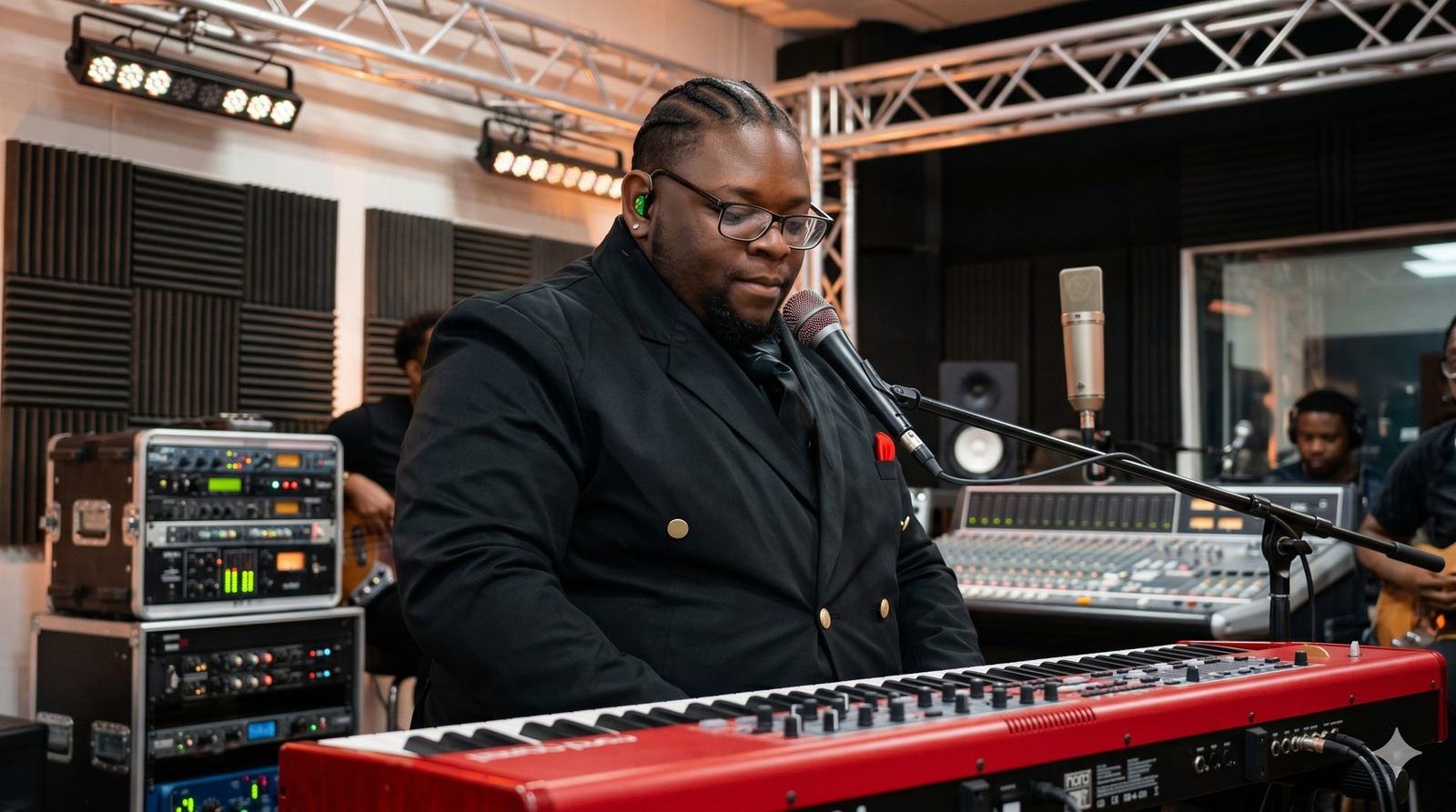 CJ Norman in studio